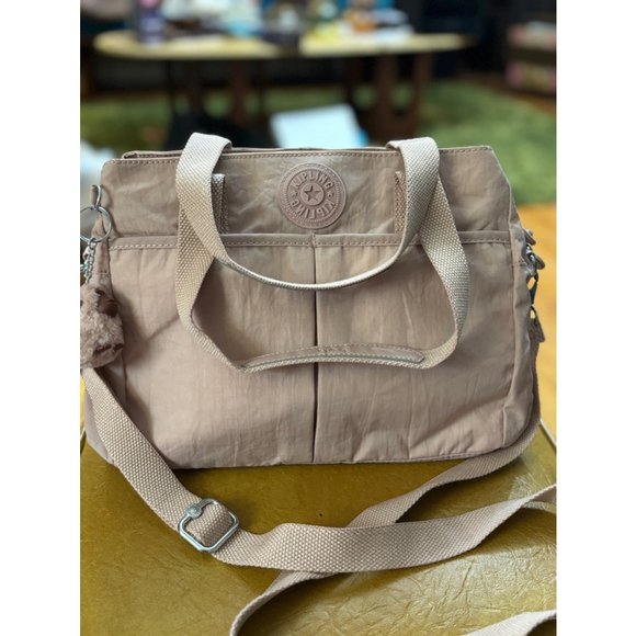 Kipling Handbags - Women's Kipling Pink Nylon Tote Bag 11x9